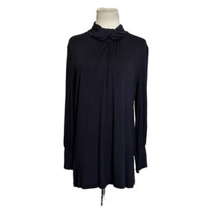 Apostrophe black long sleeves high neck top size Large